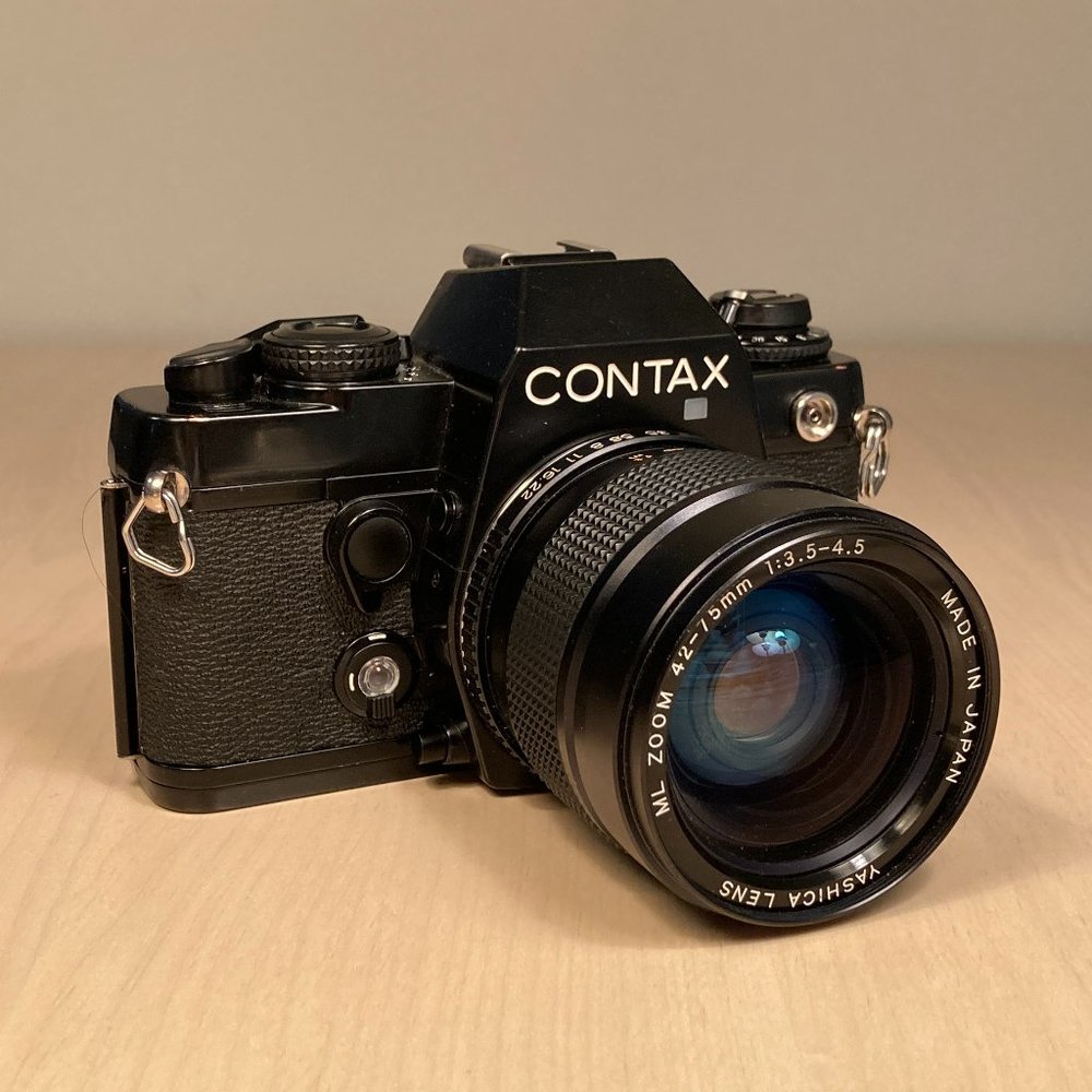 Contax 139 Quartz 35mm Film Camera w/ Yashica ML 42-75mm f3.5-4.5